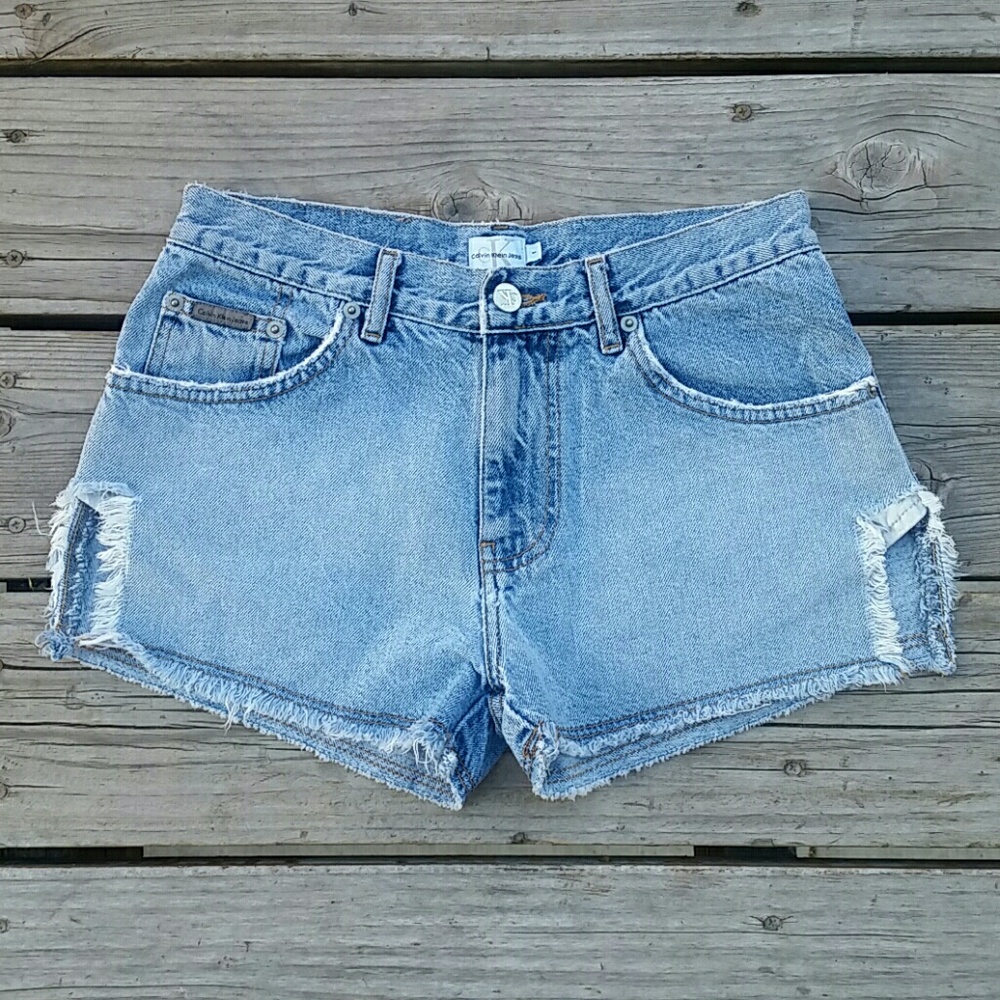 CK Calvin Klein Jean Cutoff Shorts Sz 1
